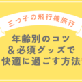 【三つ子の飛行機旅行】年齢別のコツ＆必須グッズで快適に過ごす方法